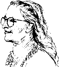 portrait sketch of the artist