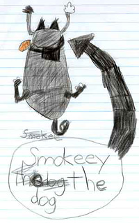 Smokey as drawn by Ceilidh Swan, 2005