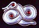 silver serpent brooch