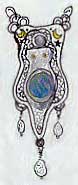 sketch of ocean goddess pendant